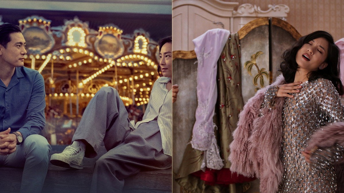 *Past Lives* and *Crazy Rich Asians* — quieter and more glamorous picks for the same couch.