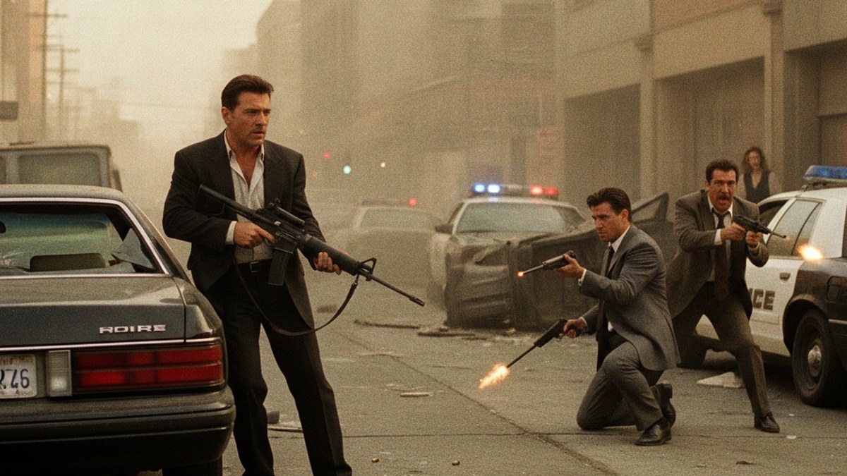 The downtown Los Angeles shootout in Heat