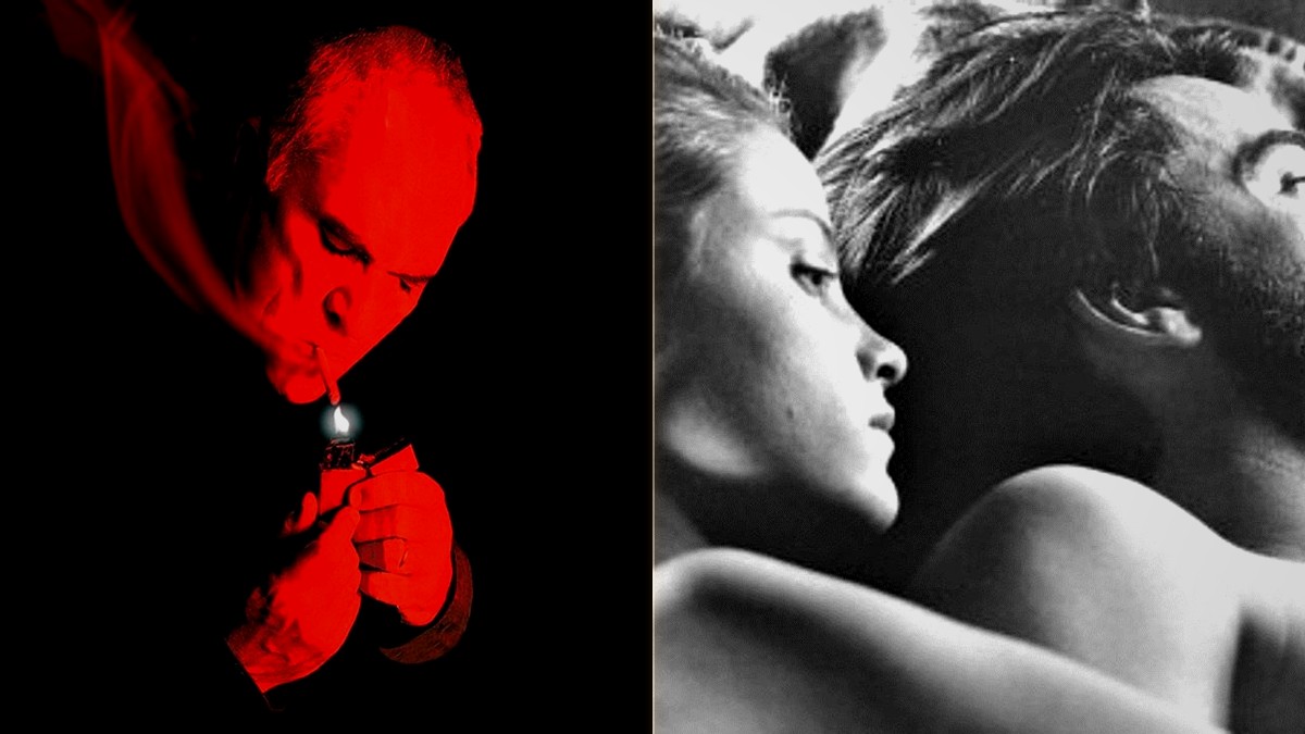 Terence Stamp in The Limey and a still from The Underneath