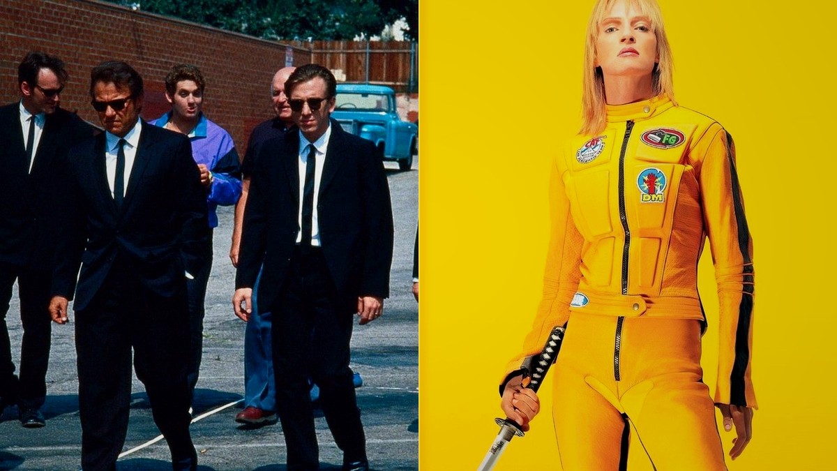 Reservoir Dogs' suited heisters and Kill Bill's yellow-tracksuit Bride — Tarantino's bookend iconography